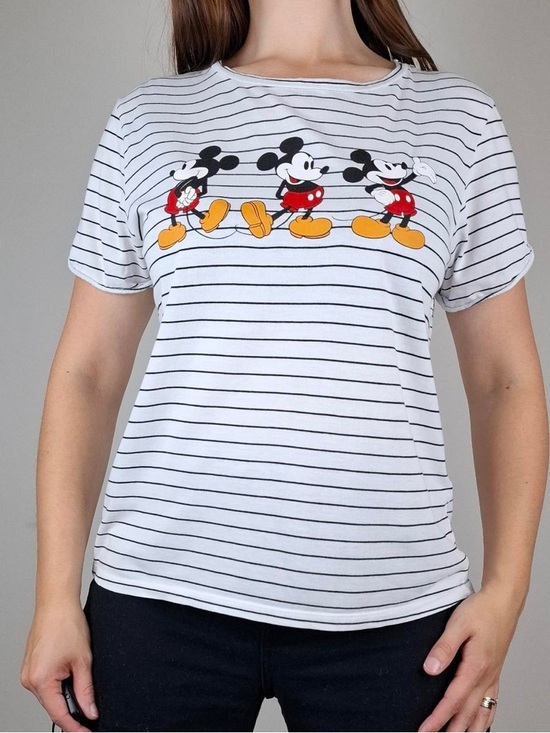 Disney Tops - 32. Disney • Mickey Mouse Striped Tee PTP 20”++